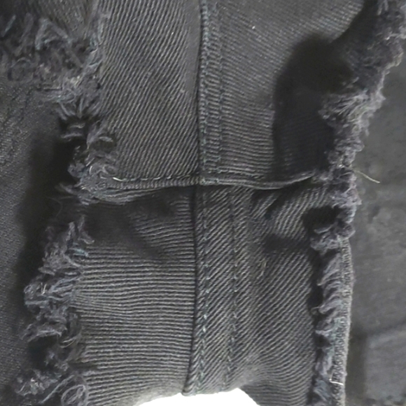 BDG Dree Shorts High Rise Cheeky Distressed Black Size 25 - Picture 14 of 16